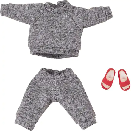 Original Character for Nendoroid Doll Figures Outfit Set: Sweatshirt and Sweatpants (Gray) termékfotója