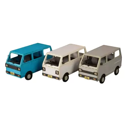 Original Illustration 1/80 1/80 Town Corner Accessory Series Kei Van (white/blue/silver) papír modell készlet 2 cm termékfotó