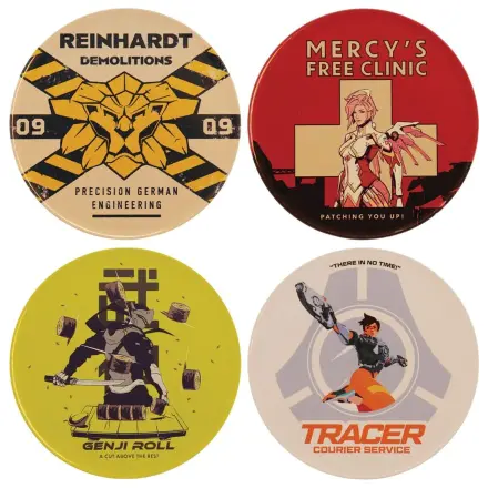 Overwatch 4 db-os poháralátét csomag Printed Metal termékfotó