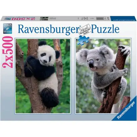Panda & Koala puzzle 2x500db-os termékfotó