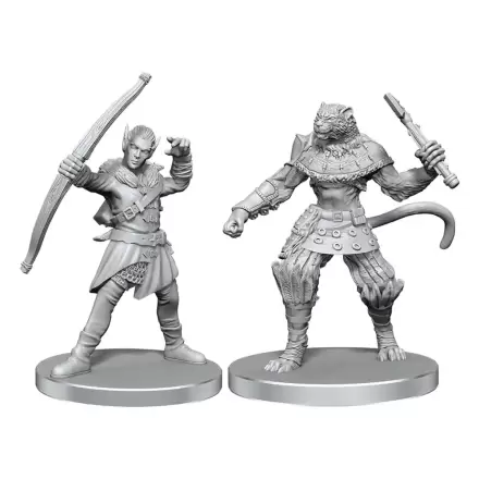 Pathfinder Deep Cuts Unpainted Miniatures Elf Hunter & Catfolk Bandit termékfotó