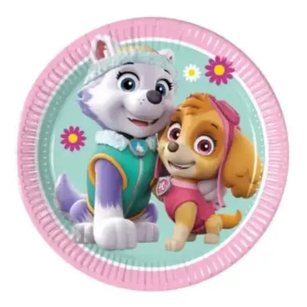 Paw Patrol Skye and Everest, Mancs Őrjárat papírtányér 8 db-os 19,5 cm FSC termékfotó