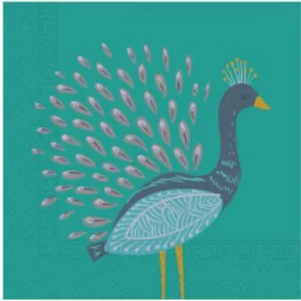 Peacock, Páva szalvéta 20 db-os termékfotó