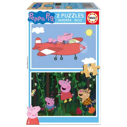 Peppa Pig fa puzzle 2x16db-os termékfotó