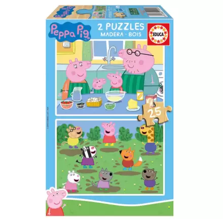 Peppa Pig fa puzzle 2x25db-os termékfotója