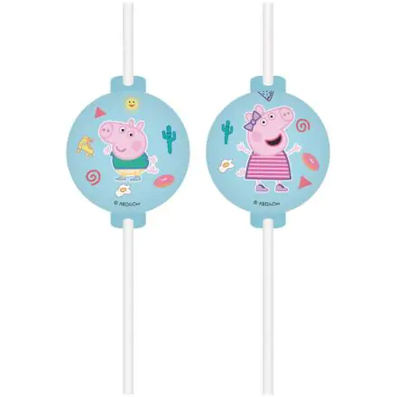Peppa Pig Messy Play, Peppa Malac papír szívószál, 4 db-os szett FSC termékfotó