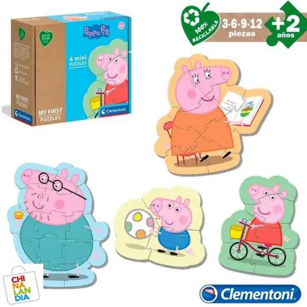 Peppa Pig puzzle 3+6+9+12db-os termékfotó
