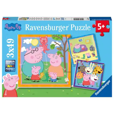 Peppa Pig puzzle 3x49db-os termékfotó