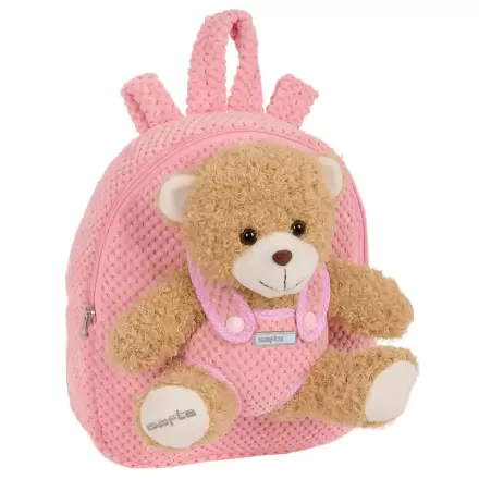 Pink táska hátizsák és maci plüss 27cm termékfotó