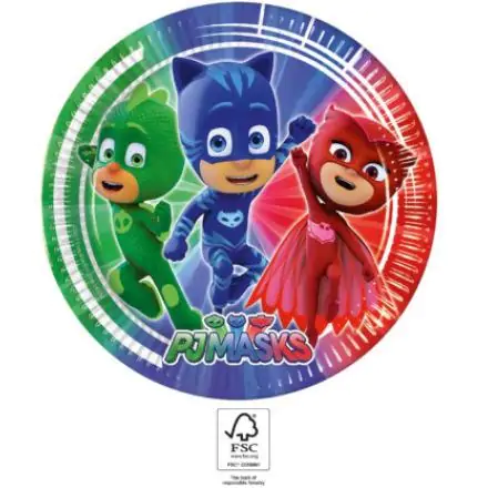 PJ Masks, Pizsihősök papírtányér 8 db-os 23 cm FSC termékfotó