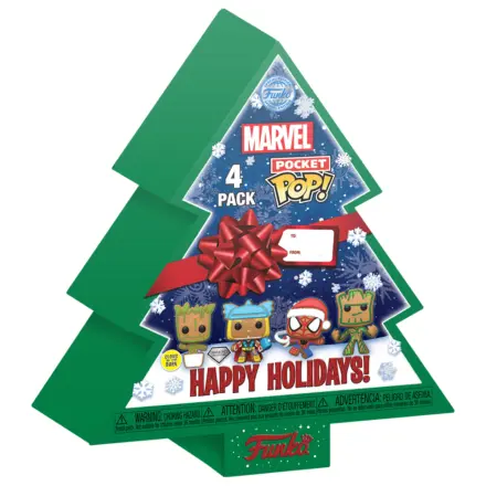 Funko Pocket POP Marvel Tree Holiday Exclusive 4 db-os figura csomag termékfotó