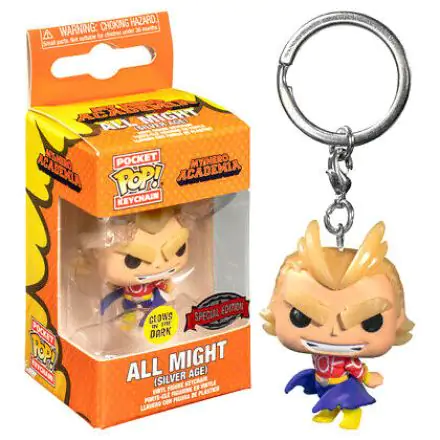 Funko Pocket POP kulcstartó My Hero Academia All Might Silver Age Glow in the Dark Exclusive termékfotó
