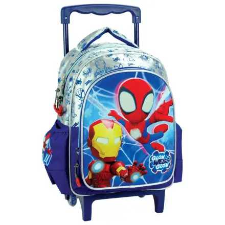 Pókember Spidey Glow gurulós ovis hátizsák, táska 30 cm termékfotó