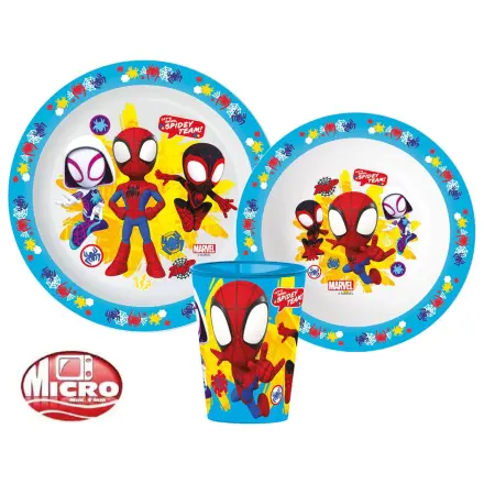 Pókember Spidey Team étkészlet, micro műanyag szett, pohárral 260 ml  termékfotó