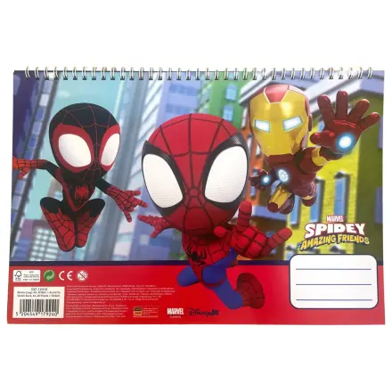 Pókember Spidey Web A/4 spirál vázlatfüzet 40 lapos matricával termékfotó
