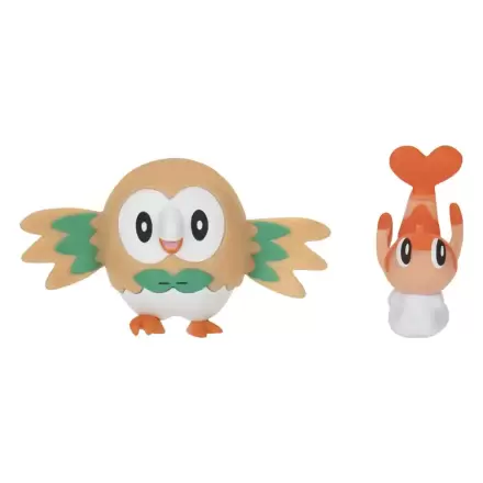 Pokémon 2 db-os figura csomag Tatsugiri (Curly Form) & Rowlet 8 cm termékfotó