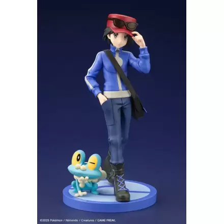Pokémon ARTFXJ 1/8 Calem & Froakie szobor figura 20 cm termékfotó