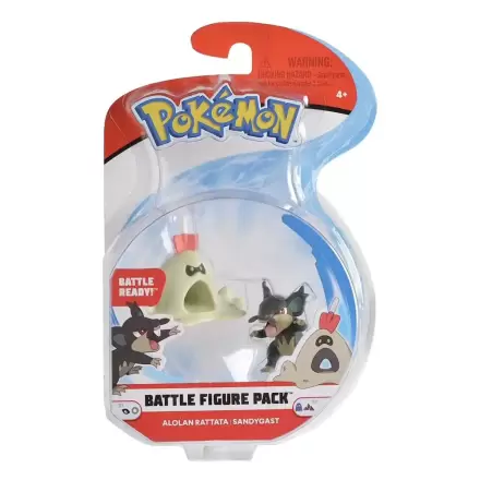 Pokémon Battle Figure Alolan Rattata, Sandygast 2 db-os figura csomag termékfotó