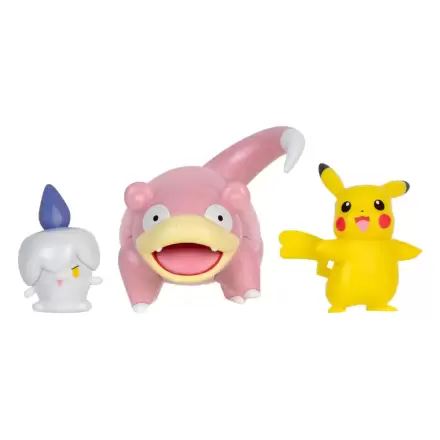 Pokémon Battle Figure Pikachu (Female), Litwick, Slowpoke 3 db-os figura csomag 5 cm termékfotó