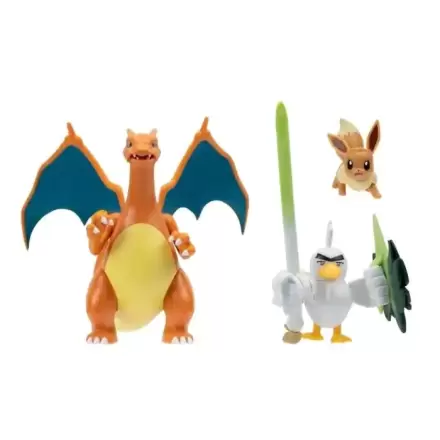Pokémon Eevee, Sirfetch'd & Charizard 3 db-os figura csomag termékfotó