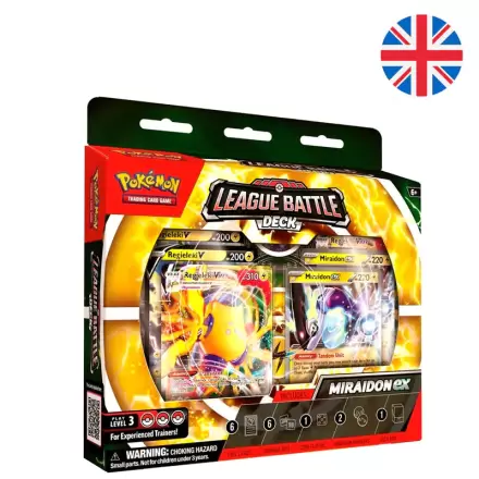 Pokemon League Battle Deck Miraidon Ex collectible kártyajáték angol nyelvű termékfotója