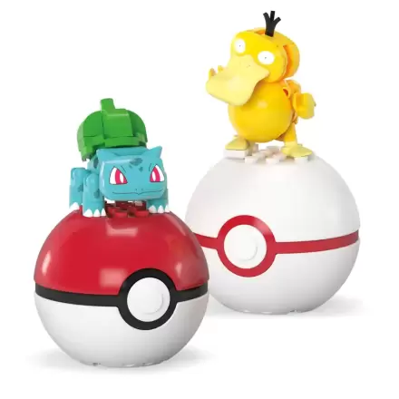 Pokémon MEGA Poké Ball Collection: Bulbasaur & Psyduck építőkészlet termékfotója