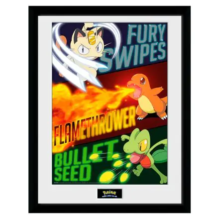 Pokemon Moves bekeretezett poszter termékfotó