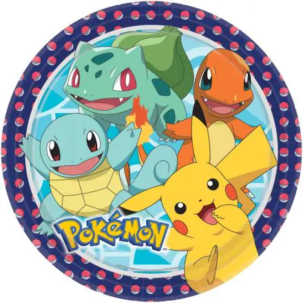 Pokémon papírtányér 8 db-os 23 cm termékfotó