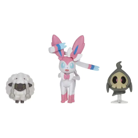 Pokémon Select Battle Duskull, Wooloo, Sylveon figura 7,5 cm termékfotó