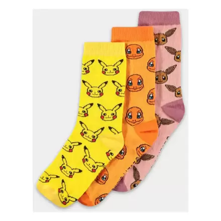 Pokémon Socks 3-Pack Three Icons 35-38 termékfotója