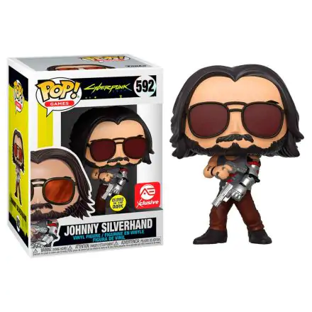 Funko POP figura Cyberpunk 2077 Johnny Silverhand with Gun Exkluzív termékfotó