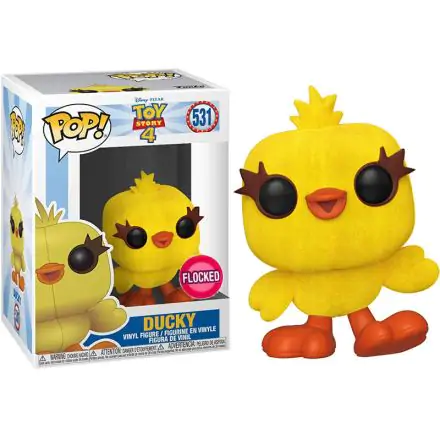 Funko POP figura Disney Toy Story 4 Ducky Flocked Exkluzív termékfotó