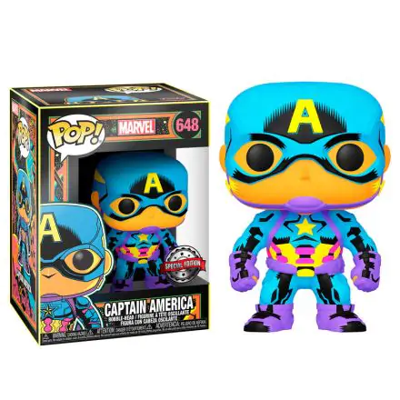 Funko POP figura Marvel Black Light Captain America Exclusive termékfotója