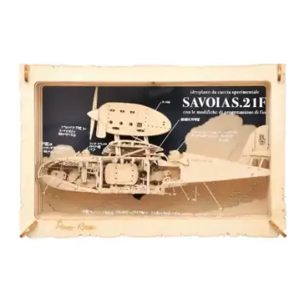 Porco Rosso Paper Theater Wood Style Savoia papír modell készlet termékfotó