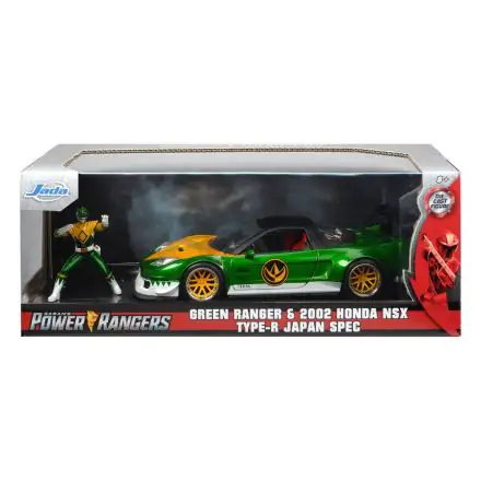 Power Rangers Hollywood Rides Diecast Model 1/24 2002 Honda NSX Type-R Japan Spec jarmű és figura termékfotó