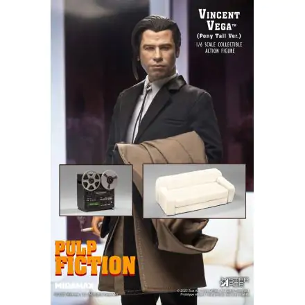 Pulp Fiction My Favourite Movie akciófigura 1/6 Vincent Vega 2.0 (Pony Tail) Deluxe Version 30 cm termékfotó