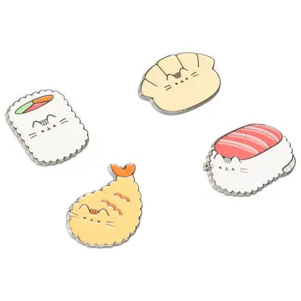 Pusheen Sushi Roll 4 db-os kitűző csomag  termékfotó