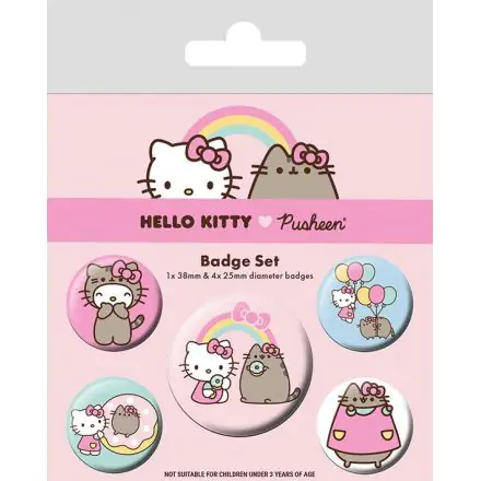 Pusheen x Hello Kitty kitűző csomag Collaboration termékfotó