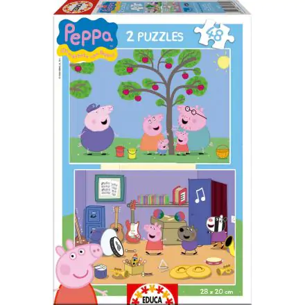 Peppa Pig 2x48 puzzle termékfotója