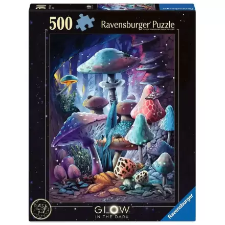 Ravensburger Glow-in-the-Dark Moonlight Mushrooms puzzle (500 darab) termékfotó