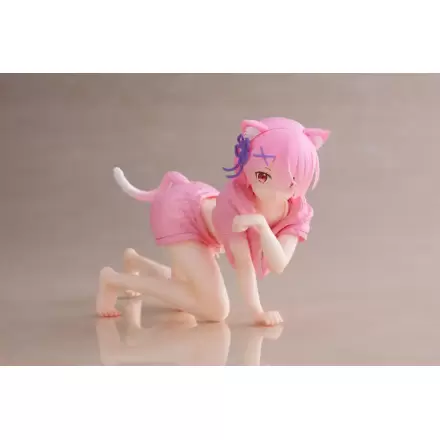 Re:Zero Precious Desktop Cute figura Ram Cat Roomwear Ver. PVC szobor figura 13 cm termékfotó