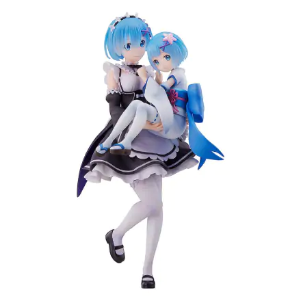 Re:Zero Starting Life in Another World 1/7 Rem & Childhood Rem PVC szobor figura 23 cm termékfotó