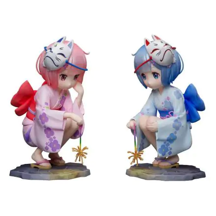 Re:ZERO -Starting Life in Another World-  1/7 Rem & Ram Childhood Summer Memories PVC szobor figurák 11 cm termékfotó