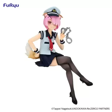 Re:Zero Starting Life in Another World Noodle Stopper Ram Police Officer Hat with Dog Ears PVC szobor figura 16 cm termékfotó