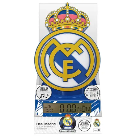 Real Madrid 3D lámpa ébresztőórával termékfotó