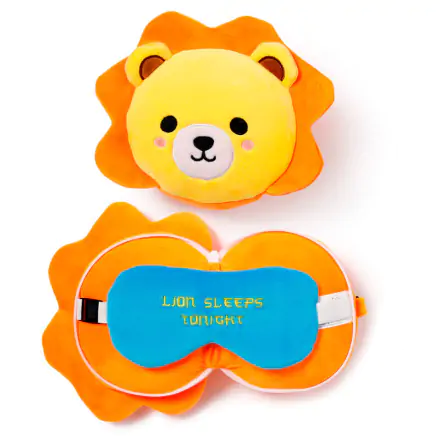 Relaxeazzz Adoramals Lion travel pillow and eye mask termékfotója