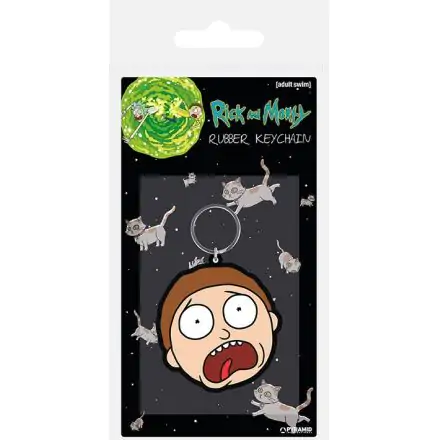 Rick & Morty gumis kulcstartó Morty Terrified Face 6 cm termékfotó