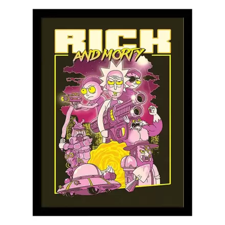 Rick and Morty Collector Print 80s Action Movie keretezett poszter termékfotó