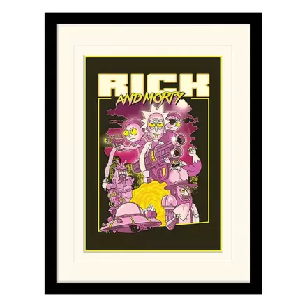 Rick and Morty Collector Print 80s Action Movie (white background) keretezett poszter termékfotó