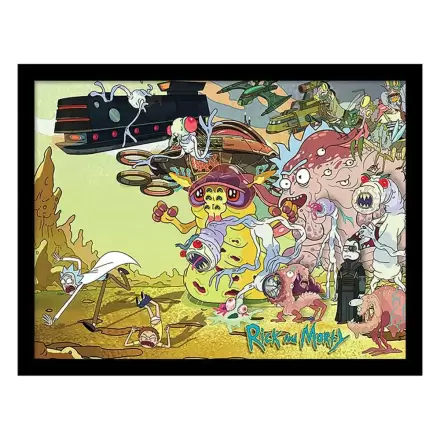 Rick and Morty Collector Print Creature Barrage keretezett poszter termékfotó
